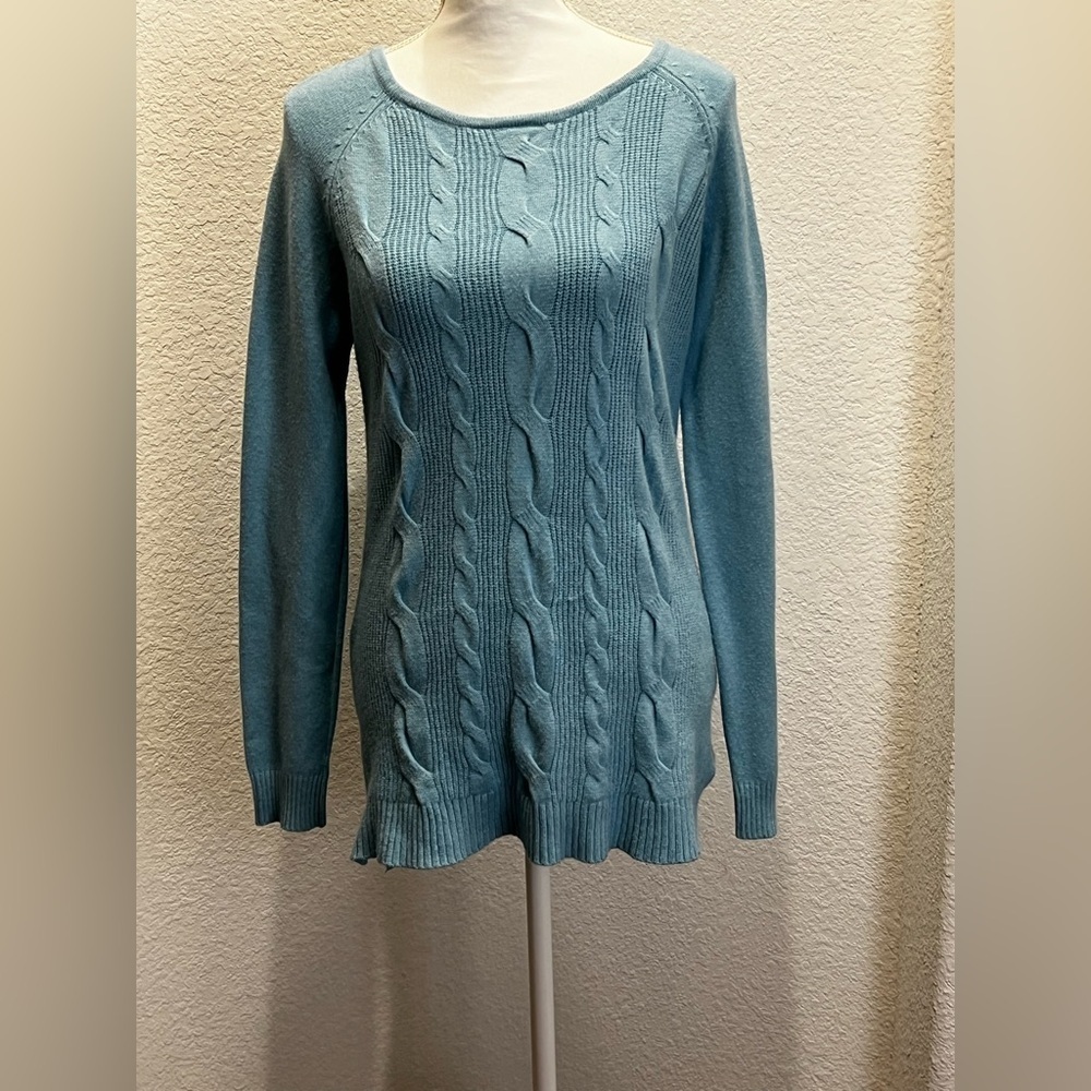 Cyrus Blue Cable Knit Sweater
